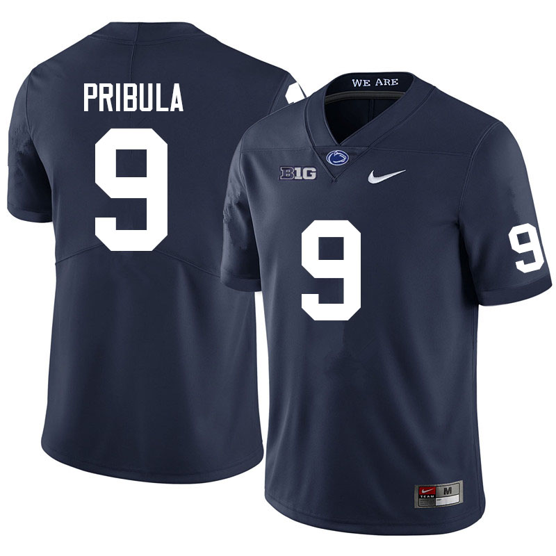 Men #9 Beau Pribula Penn State Nittany Lions College Football Jerseys Sale-Navy - Click Image to Close